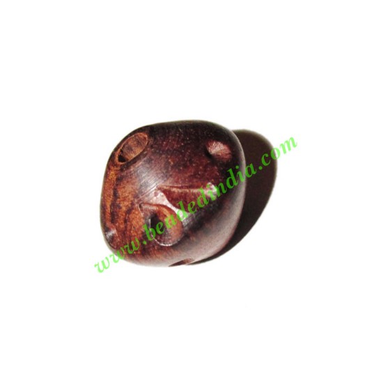 Picture of Rosewood Beads, Handcrafted designs, size 15x17mm, weight approx 2.29 grams