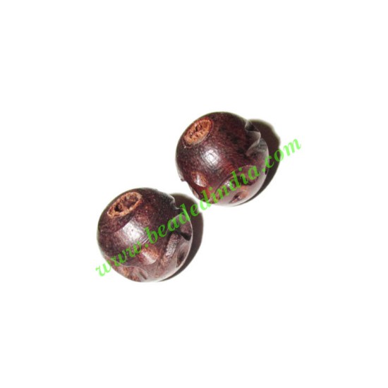 Picture of Rosewood Beads, Handcrafted designs, size 9mm, weight approx 0.66 grams