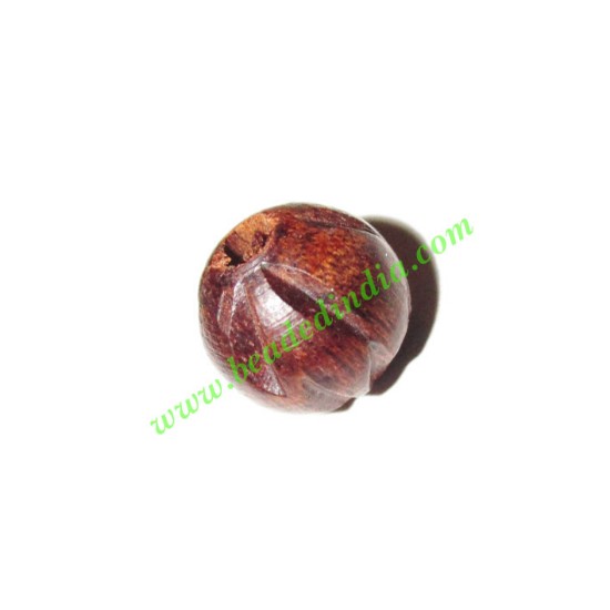 Picture of Rosewood Beads, Handcrafted designs, size 10mm, weight approx 0.79 grams