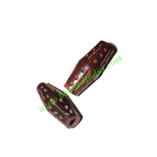 Picture of Rosewood Beads, Handcrafted designs, size 10x26mm, weight approx 1.35 grams