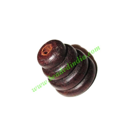 Picture of Rosewood Beads, Handcrafted designs, size 14x15mm, weight approx 2.2 grams