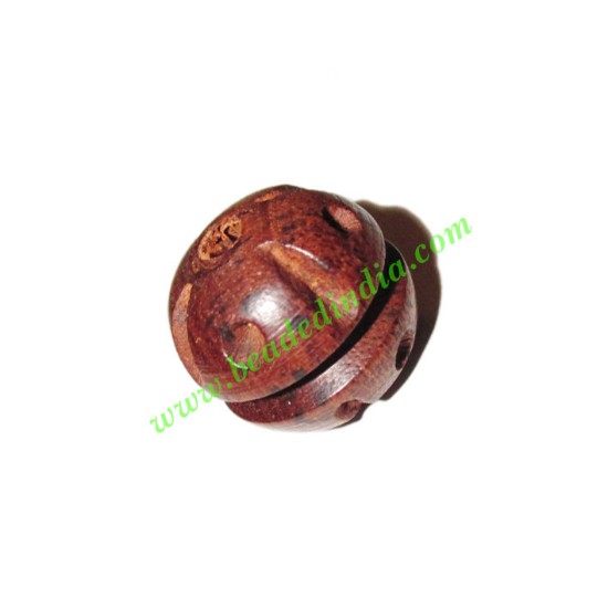 Picture of Rosewood Beads, Handcrafted designs, size 16x17mm, weight approx 2.83 grams