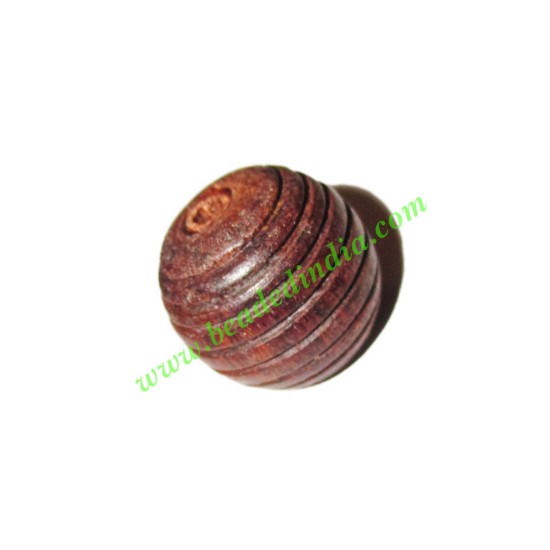 Picture of Rosewood Beads, Handcrafted designs, size 15x16mm, weight approx 2.47 grams