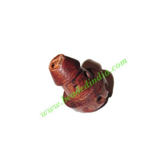 Picture of Rosewood Beads, Handcrafted designs, size 14x19mm, weight approx 1.65 grams