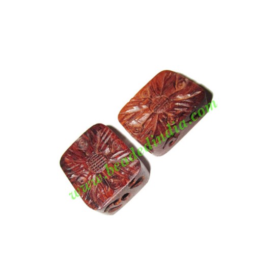 Picture of Rosewood Beads, Handcrafted designs, size 8x18x23mm, weight approx 3.06 grams
