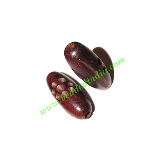 Picture of Rosewood Beads, Handcrafted designs, size 10x25mm, weight approx 1.65 grams