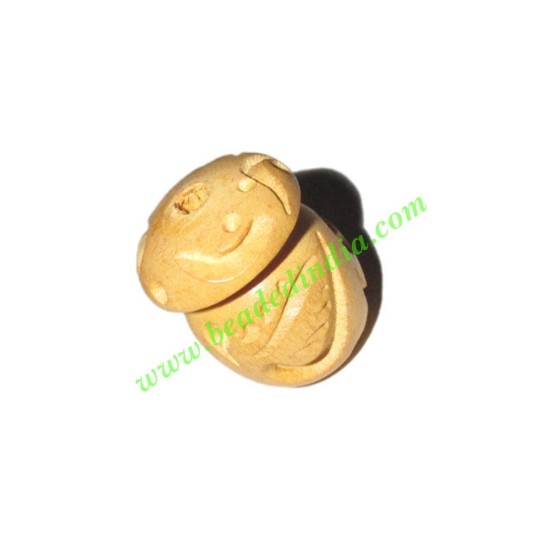 Picture of Natural Color Wooden Beads, size 17x23mm, weight approx 2.69 grams