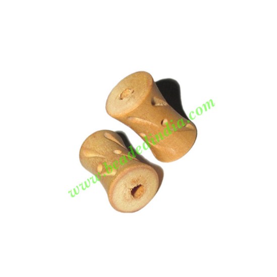Picture of Natural Color Wooden Beads, size 12x20mm, weight approx 1.1 grams