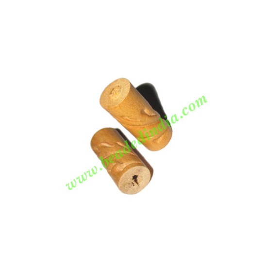 Picture of Natural Color Wooden Beads, size 9x20mm, weight approx 0.72 grams
