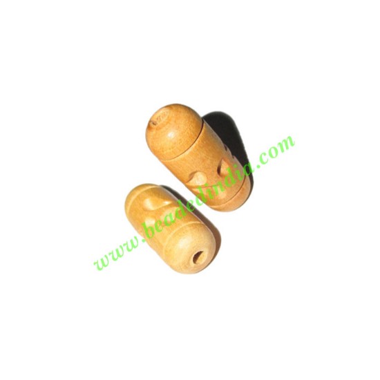 Picture of Natural Color Wooden Beads, size 10x24mm, weight approx 1.21 grams
