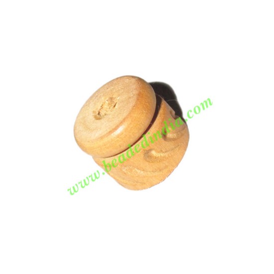 Picture of Natural Color Wooden Beads, size 14x16mm, weight approx 1.71 grams