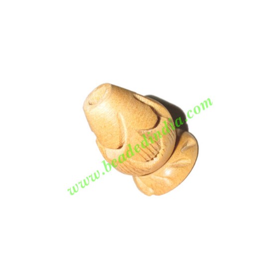 Picture of Natural Color Wooden Beads, size 15x21mm, weight approx 1.69 grams