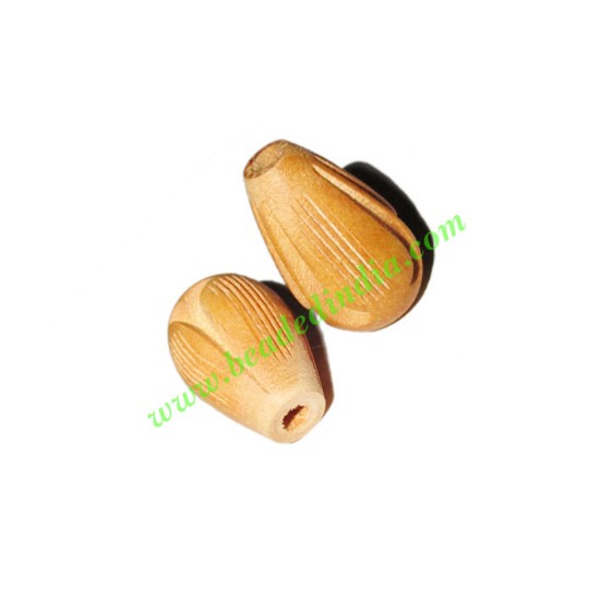 Picture of Natural Color Wooden Beads, size 14x24mm, weight approx 1.65 grams