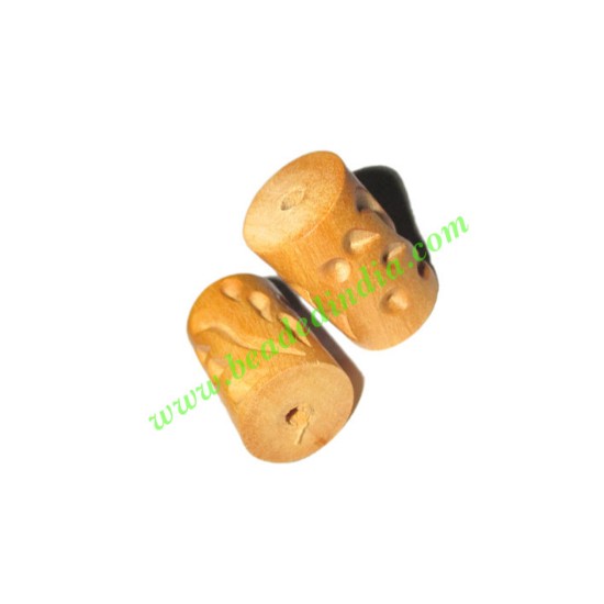 Picture of Natural Color Wooden Beads, size 14x23mm, weight approx 2.49 grams