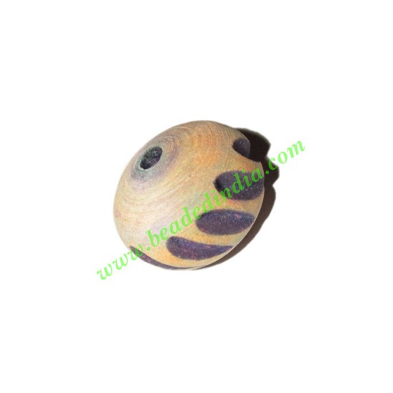 Picture of Wooden Carved Beads, size 15x20mm, weight approx 2.12 grams