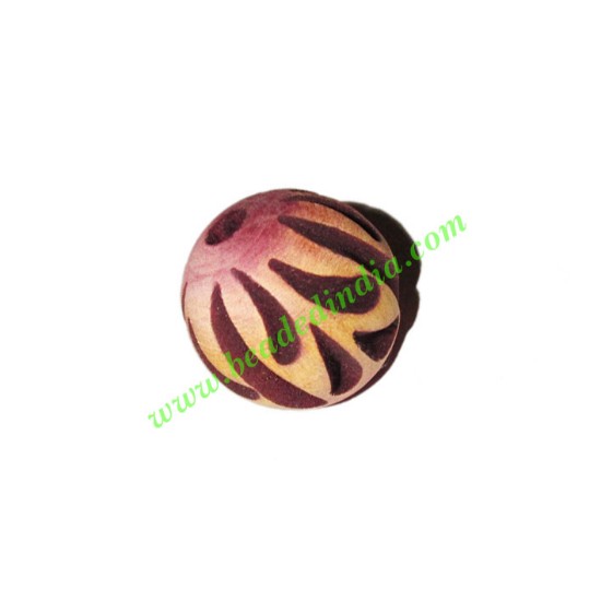 Picture of Wooden Carved Beads, size 25mm, weight approx 5.33 grams