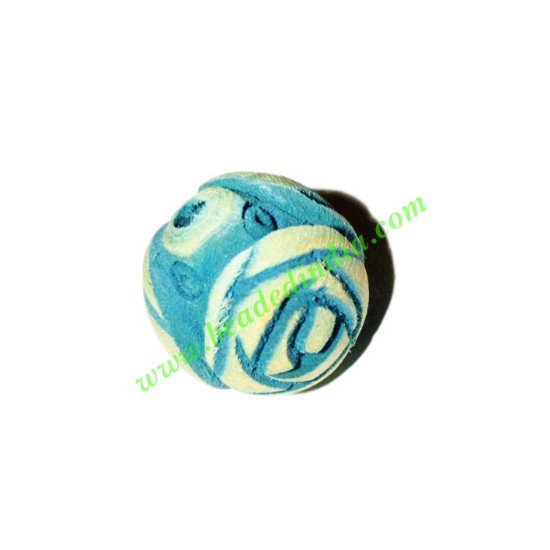 Picture of Wooden Carved Beads, size 19mm, weight approx 2.5 grams