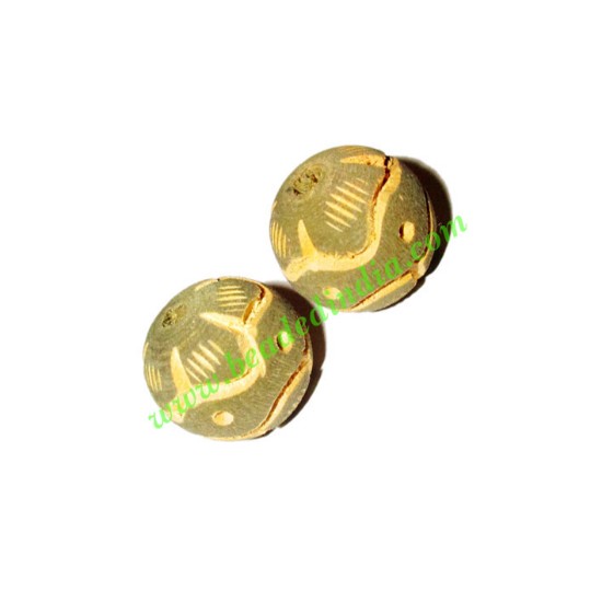 Picture of Wooden Carved Beads, size 20mm, weight approx 2.5 grams