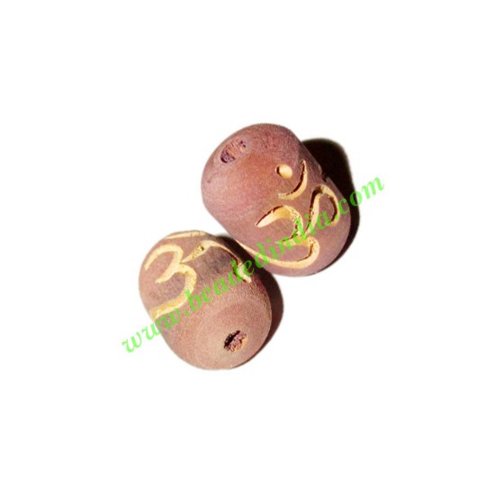 Picture of Wooden Carved Beads, size 12x17mm, weight approx 1.02 grams