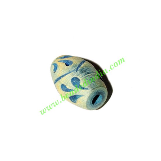 Picture of Wooden Carved Beads, size 15x25mm, weight approx 2.29 grams