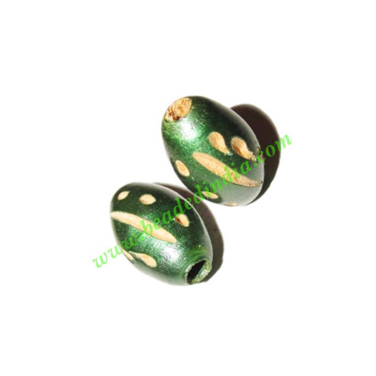 Picture of Wooden Carved Beads, size 11x18mm, weight approx 0.82 grams