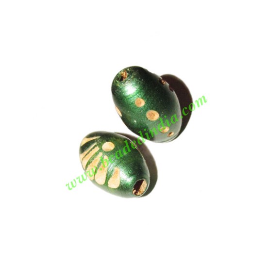 Picture of Wooden Carved Beads, size 11x18mm, weight approx 0.82 grams