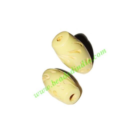 Picture of Wooden Carved Beads, size 13x25mm, weight approx 1.75 grams