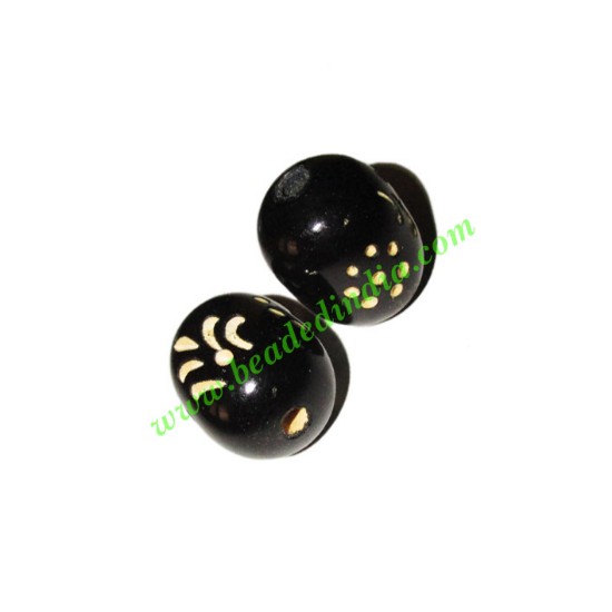 Picture of Wooden Carved Beads, size 16x21mm, weight approx 2.25 grams