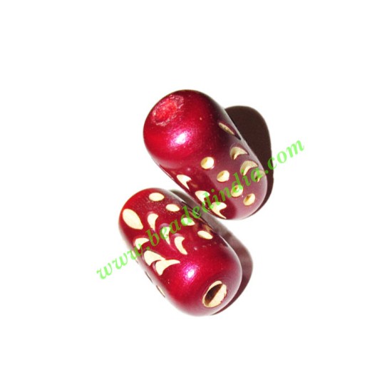 Picture of Wooden Carved Beads, size 13x24mm, weight approx 1.8 grams