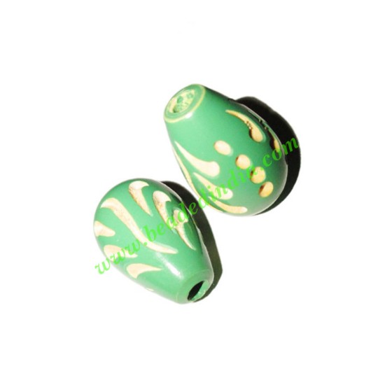 Picture of Wooden Carved Beads, size 15x24mm, weight approx 2.03 grams