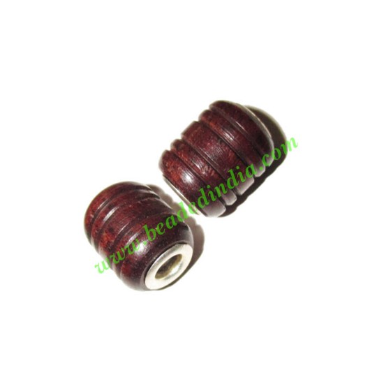 Picture of Handmade Fancy Wooden Beads, size 13x16mm, weight approx 2.23 grams