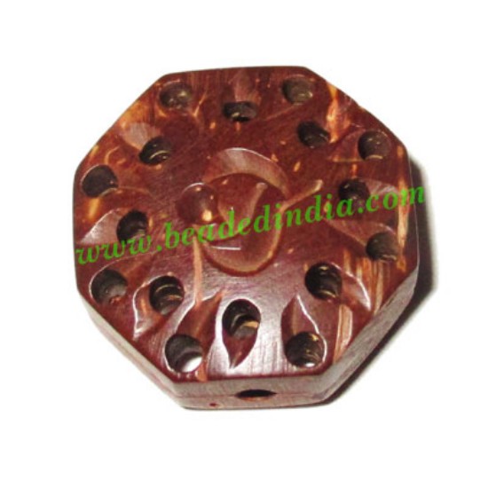 Picture of Handmade coconut shell beads, size : 22x9mm