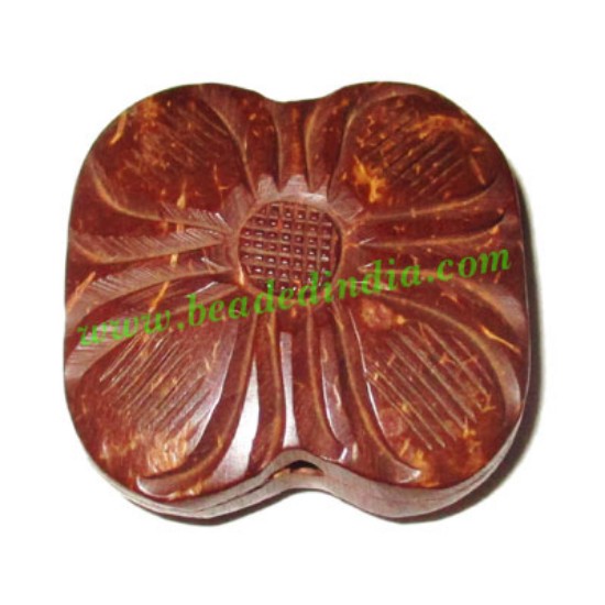 Picture of Handmade coconut shell beads, size : 30x11mm