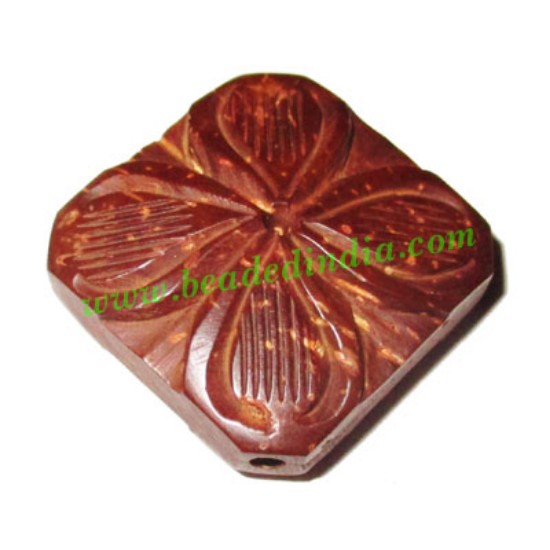 Picture of Handmade coconut shell beads, size : 26x10mm