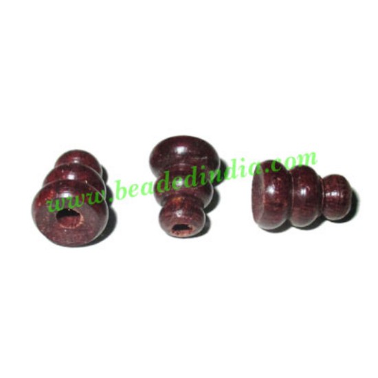 Picture of Rosewood Guru Beads Tube Carved, size 12x9.5mm, weight approx 0.6 grams