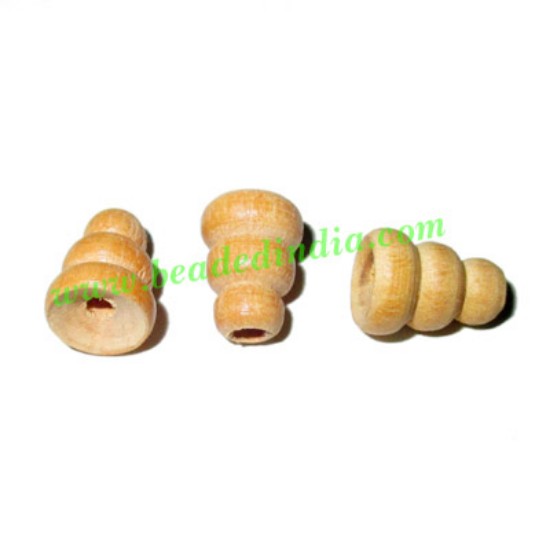 Picture of Natural Wood Guru Beads Tube Carved, size 11x9mm, weight approx 0.5 grams