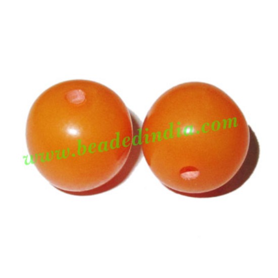 Picture of Resin Fancy Beads, Size : 15mm, weight 2.36 grams, pack of 100 Pcs.