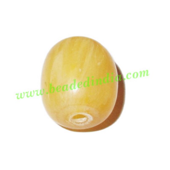 Picture of Resin Plain Beads, Size : 15x17mm, weight 2.75 grams, pack of 500 grams.