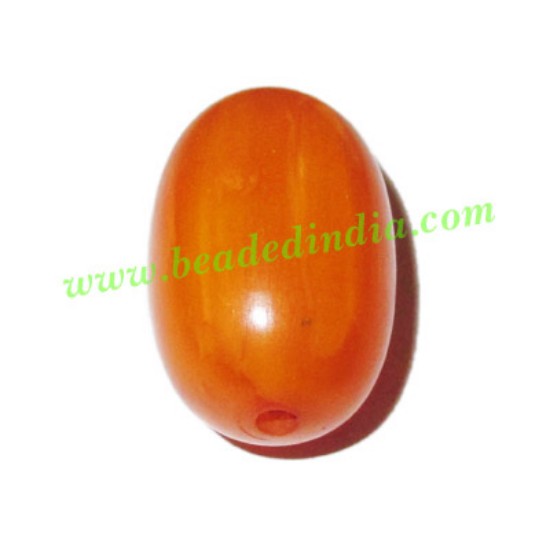 Picture of Resin Plain Beads, Size : 17x27mm, weight 5.35 grams, pack of 500 grams.