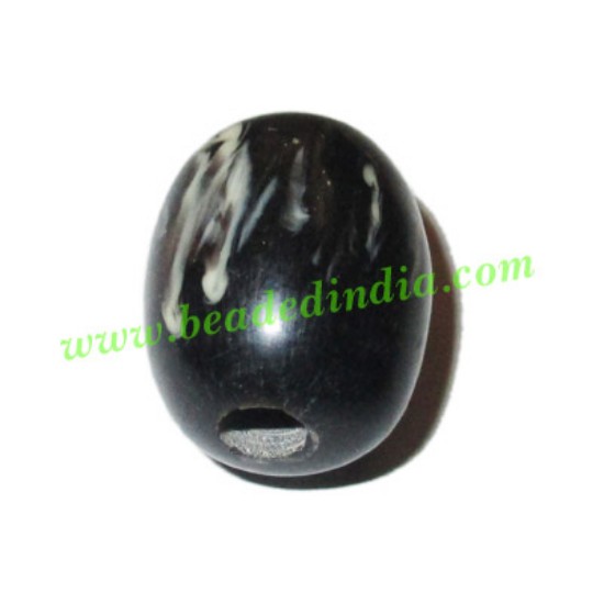 Picture of Resin Plain Beads, Size : 17x21mm, weight 3.94 grams, pack of 500 grams.