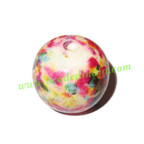 Picture of Resin Plain Beads, Size : 18mm, weight 4.13 grams, pack of 500 grams.
