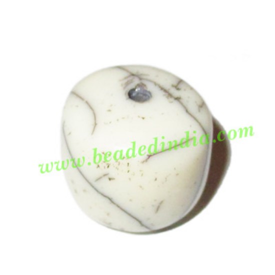Picture of Resin Plain Beads, Size : 14x17mm, weight 3.43 grams, pack of 500 grams.