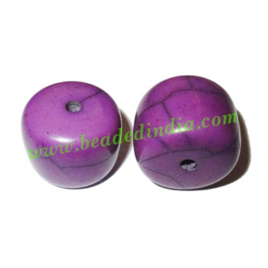 Picture of Resin Plain Beads, Size : 14x17mm, weight 3.74 grams, pack of 500 grams.