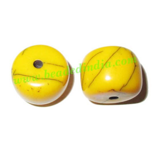 Picture of Resin Plain Beads, Size : 13x17mm, weight 3.28 grams, pack of 500 grams.