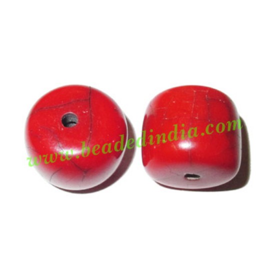 Picture of Resin Plain Beads, Size : 14x17mm, weight 3.32 grams, pack of 500 grams.