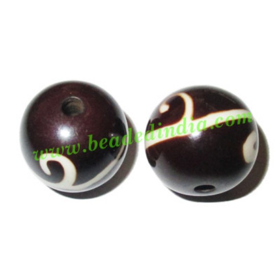 Picture of Resin Plain Beads, Size : 16x18mm, weight 3.44 grams, pack of 500 grams.