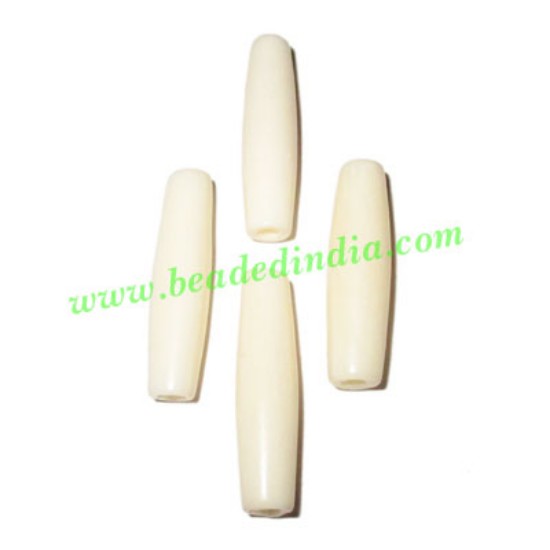 Picture of Bone hairpipes white, size : 1.5 inches