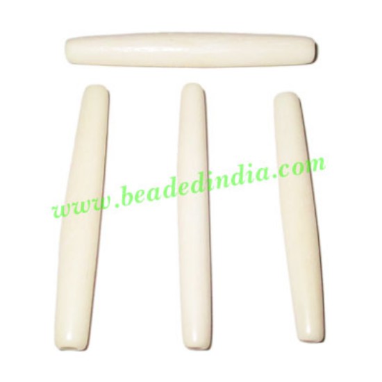Picture of Bone hairpipes white, size : 3.0 inches