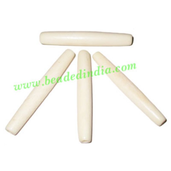 Picture of Bone hairpipes white, size : 3.5 inches