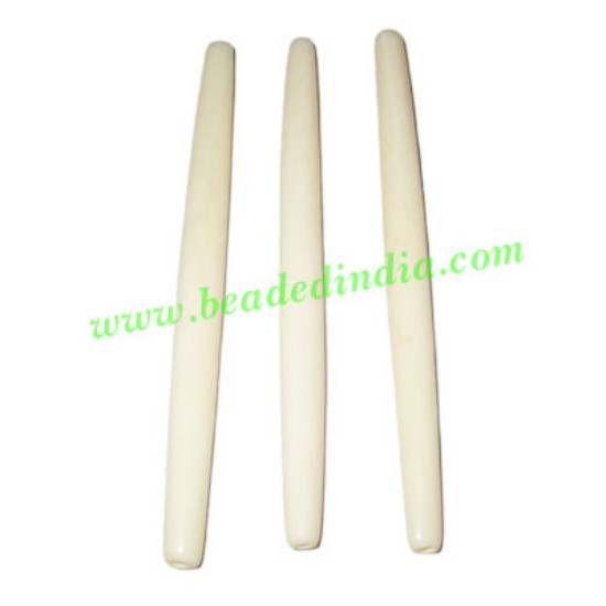 Picture of Bone hairpipes white, size : 4.5 inches